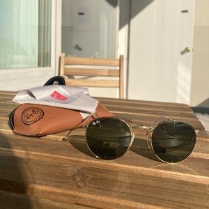 Ray-Ban RB3447 Gold Round Sunglasses